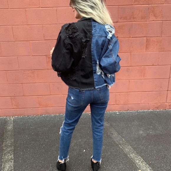 Split Denim Jacket - Picture 2 of 2